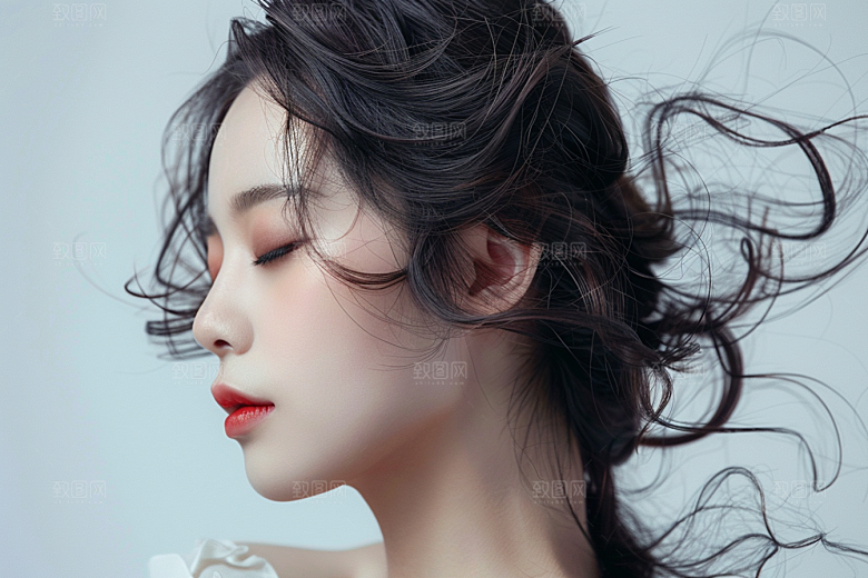 妆造发型艺术发型美妆造型摄影图
