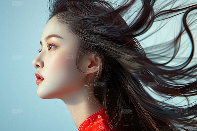 妆造发型唯美彩妆摄影图