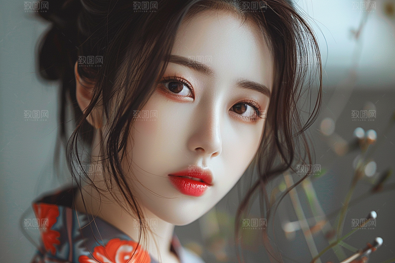 妆造发型艺术美妆摄影图