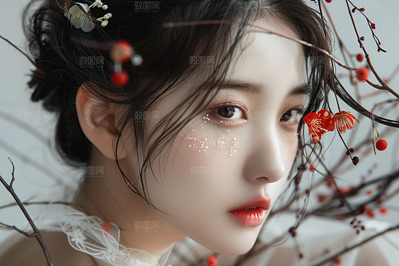 妆造发型肖像美妆造型摄影图