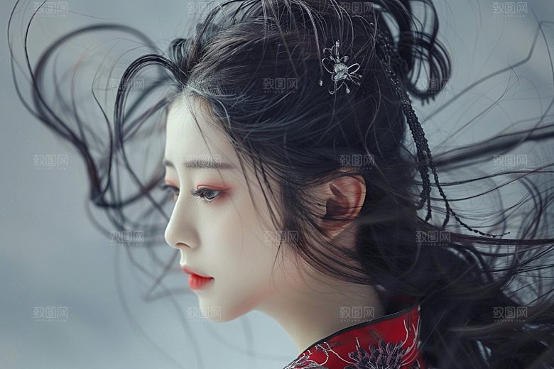 妆造发型艺术美妆摄影图