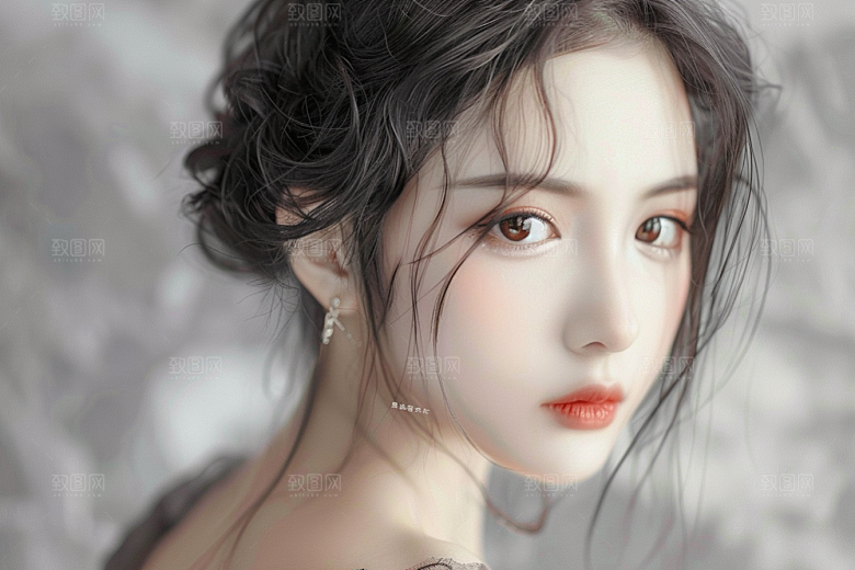 妆造发型美妆写真摄影图
