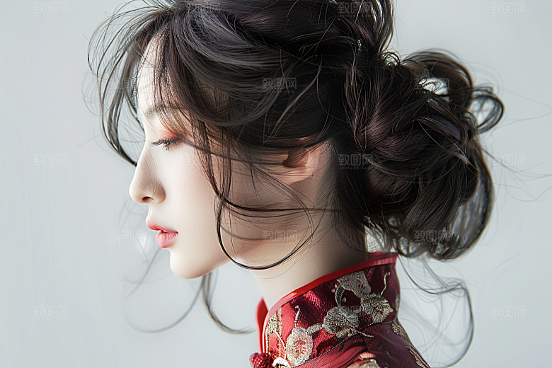 妆造发型彩妆唯美摄影图