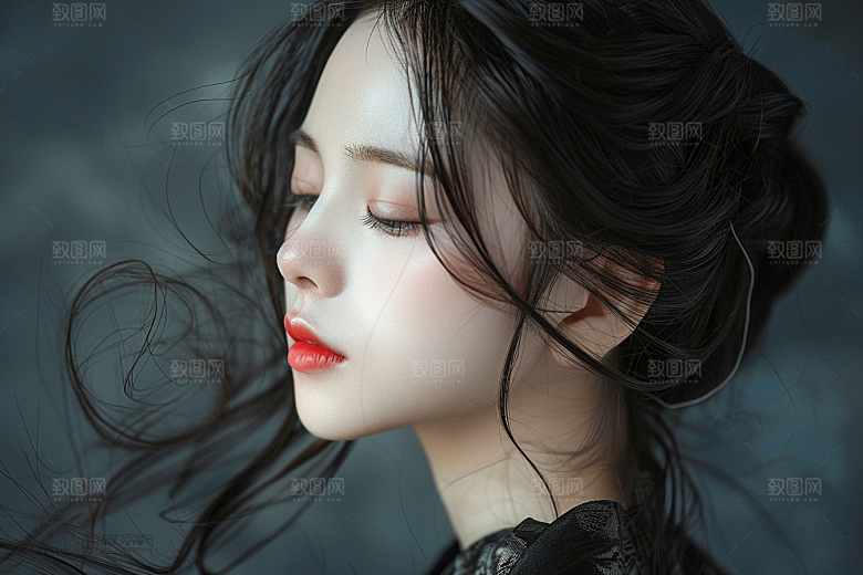 妆造发型美妆造型艺术发型摄影图