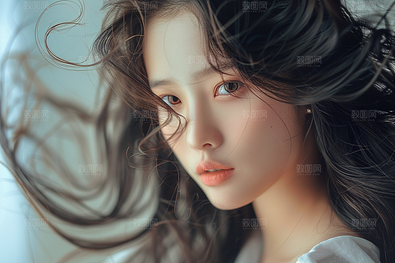 妆造发型唯美彩妆摄影图