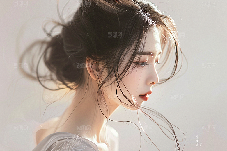 妆造发型写真美妆摄影图