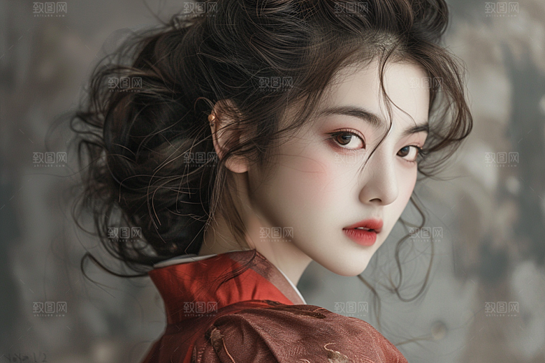 妆造发型美妆造型唯美摄影图