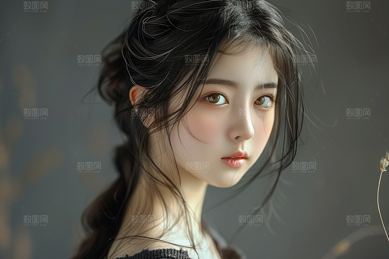 妆造发型肖像彩妆摄影图