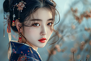 妆造发型美妆肖像摄影图