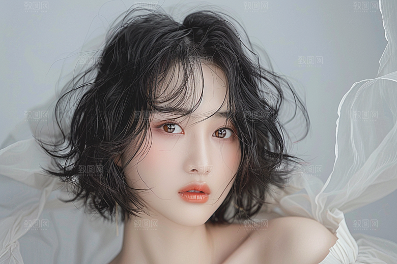 妆造发型写真彩妆摄影图