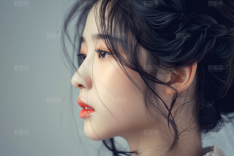 妆造发型彩妆唯美摄影图