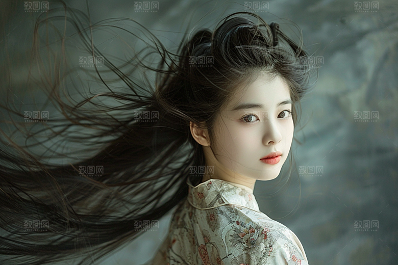 妆造发型艺术人物摄影图