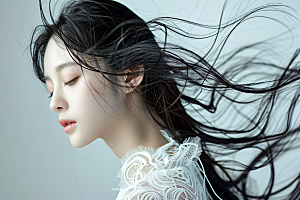 妆造发型肖像彩妆摄影图