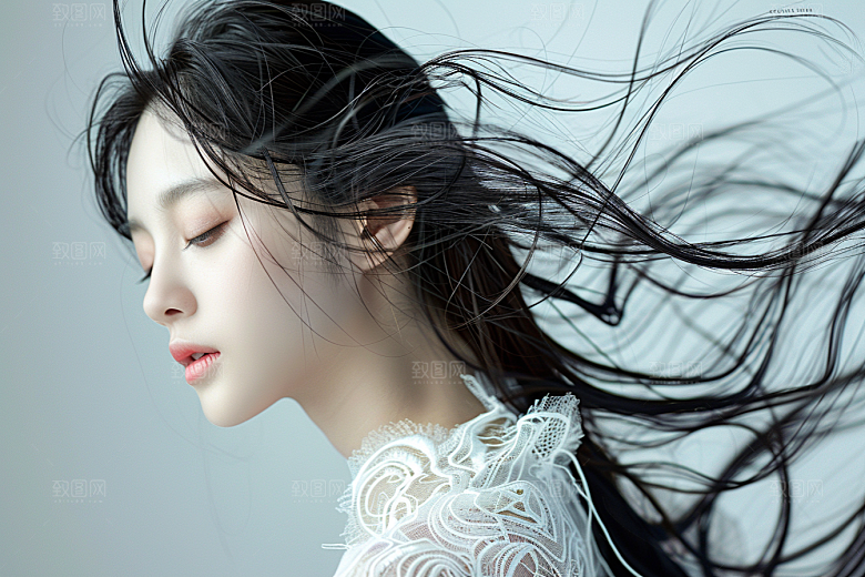 妆造发型肖像彩妆摄影图