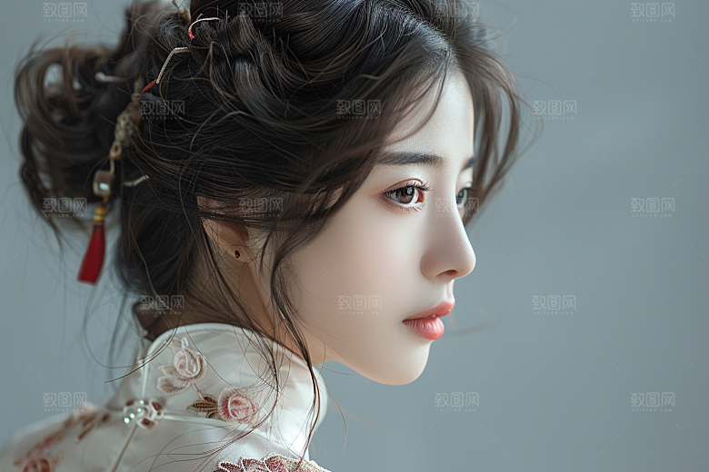 妆造发型美妆造型高清摄影图