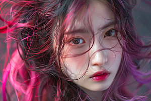 妆造发型写真肖像摄影图