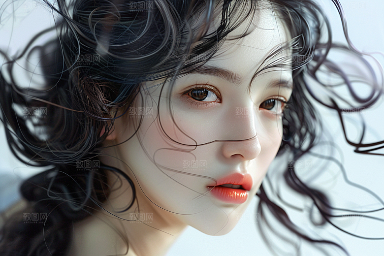 妆造发型彩妆写真摄影图
