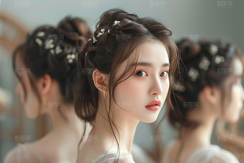 妆造发型肖像艺术摄影图