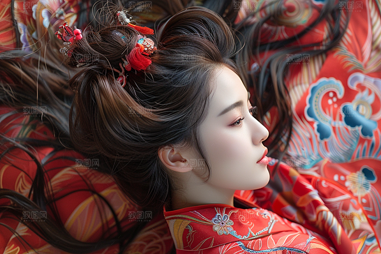 妆造发型高清艺术发型摄影图