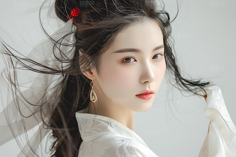 妆造发型美妆造型人物摄影图