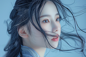 妆造发型写真人物摄影图