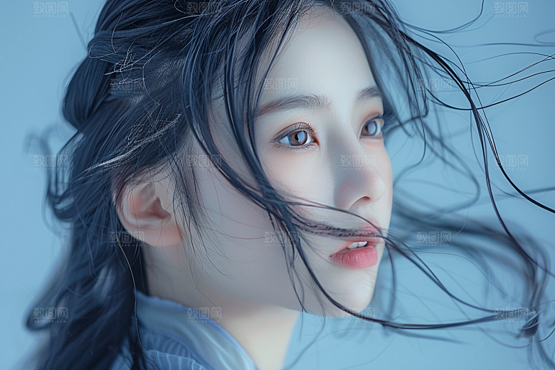 妆造发型写真人物摄影图