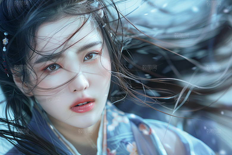 妆造发型美妆艺术发型摄影图