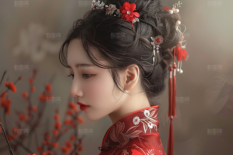 妆造发型肖像高清摄影图