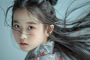 妆造发型人物唯美摄影图