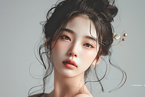 妆造发型高清肖像摄影图