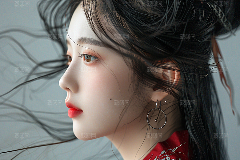 妆造发型美妆造型艺术发型摄影图