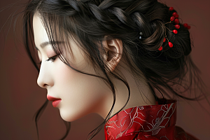 妆造发型艺术唯美摄影图