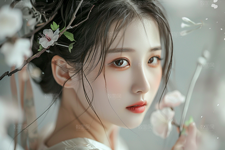 妆造发型艺术发型人物摄影图
