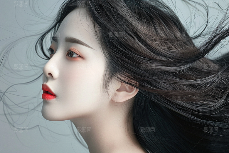 妆造发型人物写真摄影图