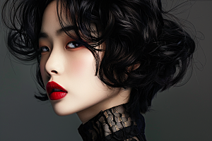 妆造发型唯美写真摄影图