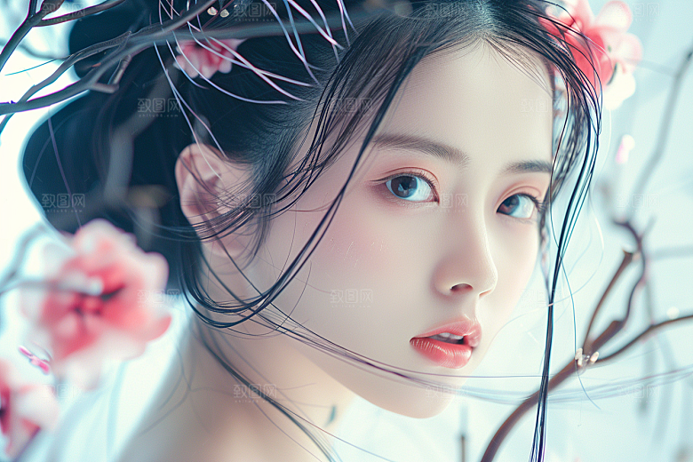 妆造发型艺术唯美摄影图