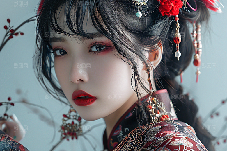妆造发型高清美妆造型摄影图