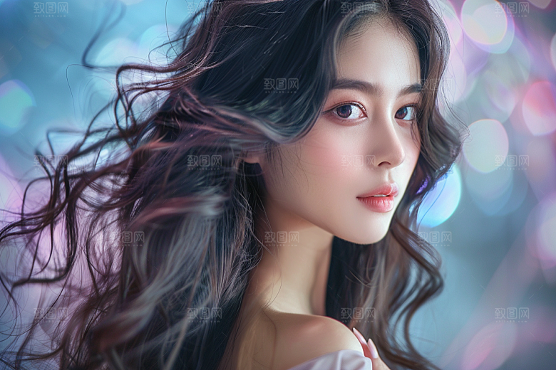 妆造发型人物写真摄影图