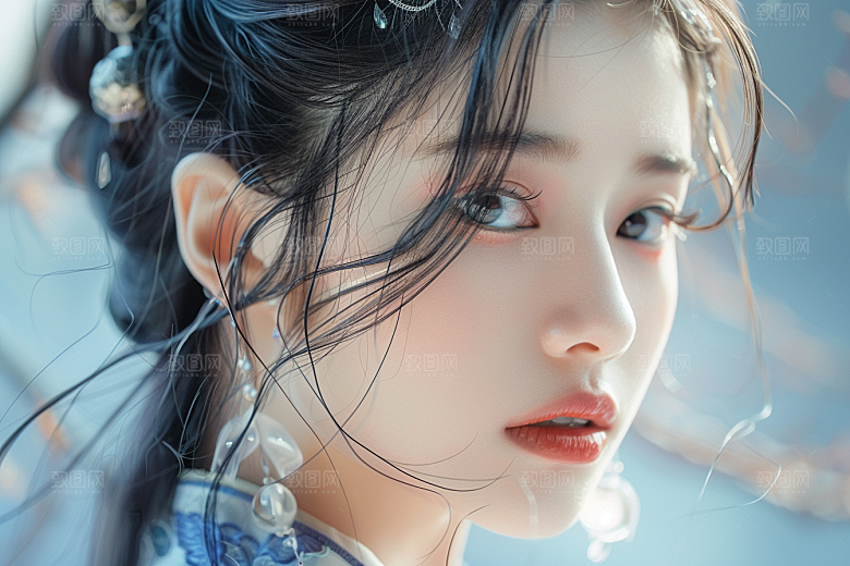 妆造发型人物写真摄影图
