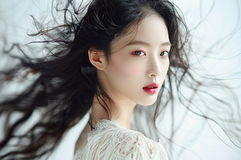 妆造发型艺术发型人物摄影图