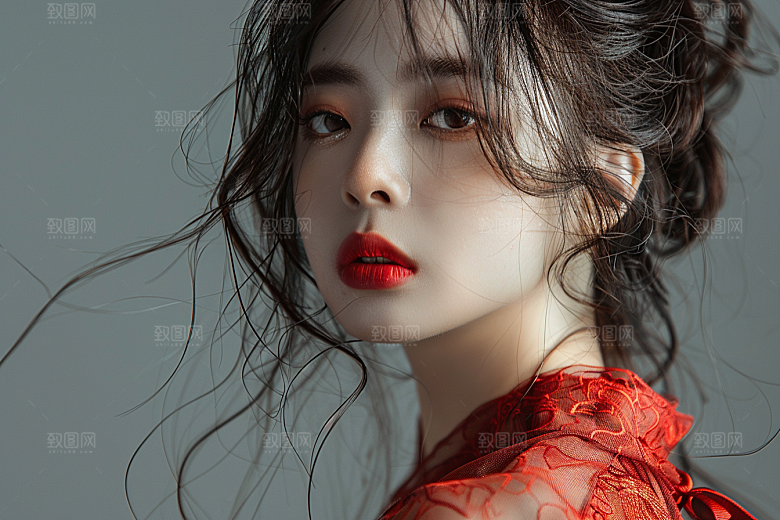 妆造发型艺术写真摄影图