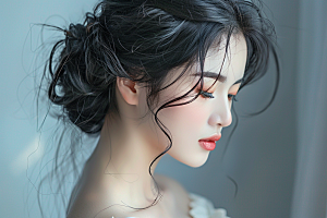 妆造发型艺术发型唯美摄影图