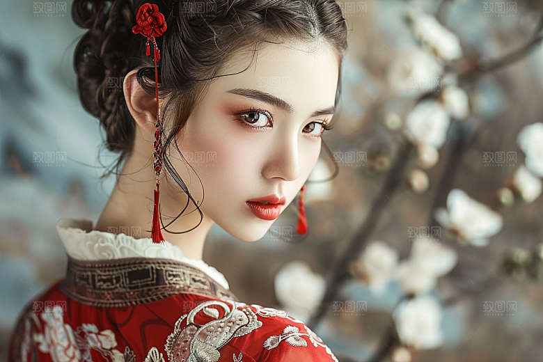 妆造发型艺术发型艺术摄影图