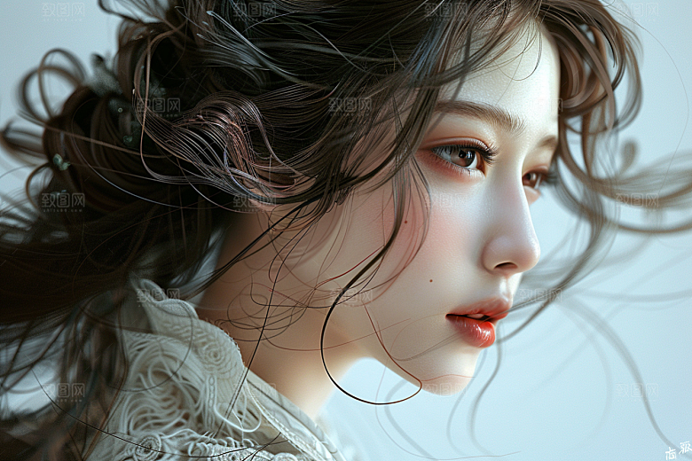 妆造发型写真美妆摄影图