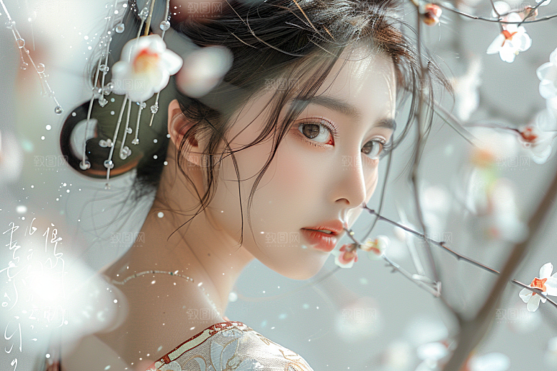 妆造发型人物彩妆摄影图