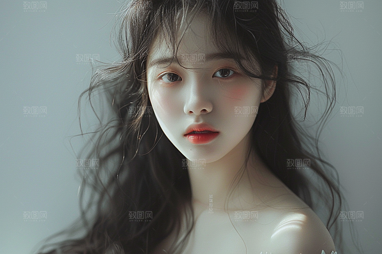 妆造发型艺术艺术发型摄影图