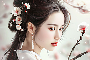 妆造发型美妆彩妆摄影图