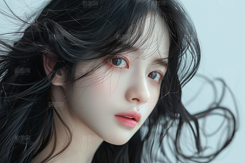 妆造发型高清美妆摄影图