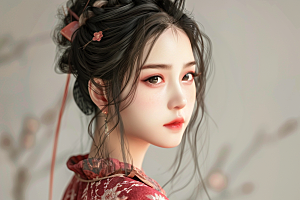 妆造发型写真彩妆摄影图