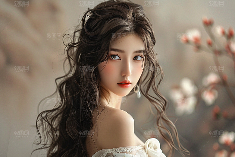 妆造发型美妆造型高清摄影图